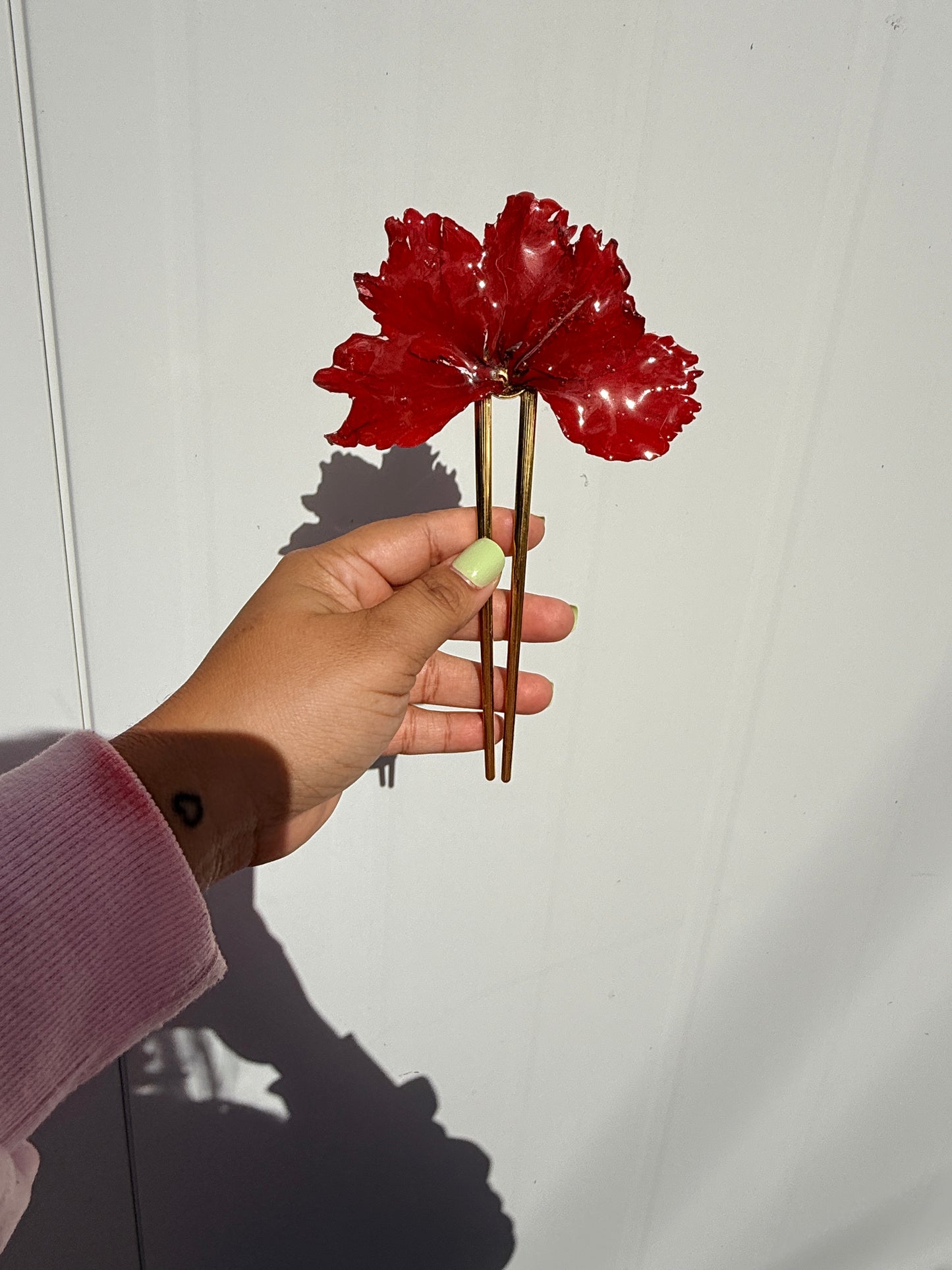 Scarlet Poppy Hair Comb