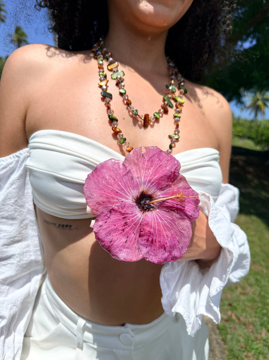 Wild Berry Poppy 2-in-1 Necklace & Hair Clip
