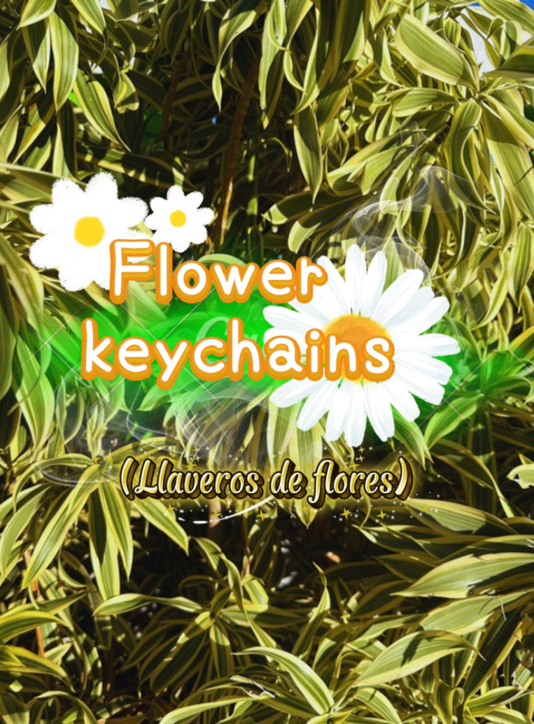 Llaveros de flores