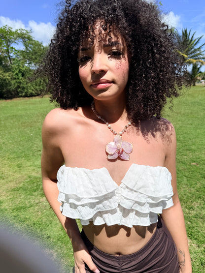 Phalaenopsis orchid necklace