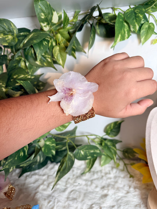 Blush Orchid Statement Cuff Bracelet