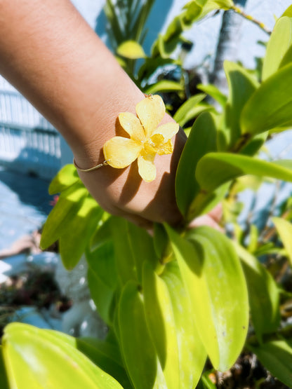 Yellow Orchid bracelet