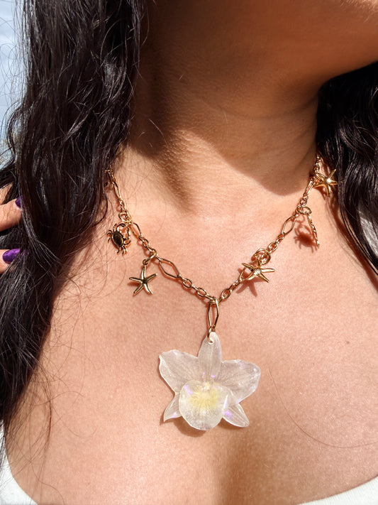 Pearl Tide Charm Necklace