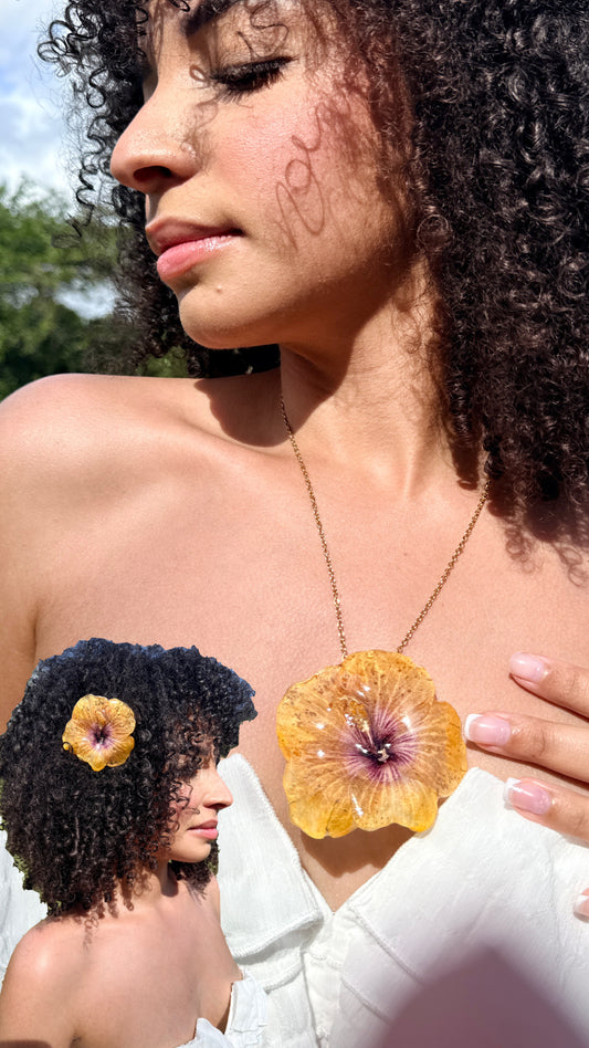 Eternal Bloom — Exotic Poppy Convertible Necklace & Hair Pin No .04