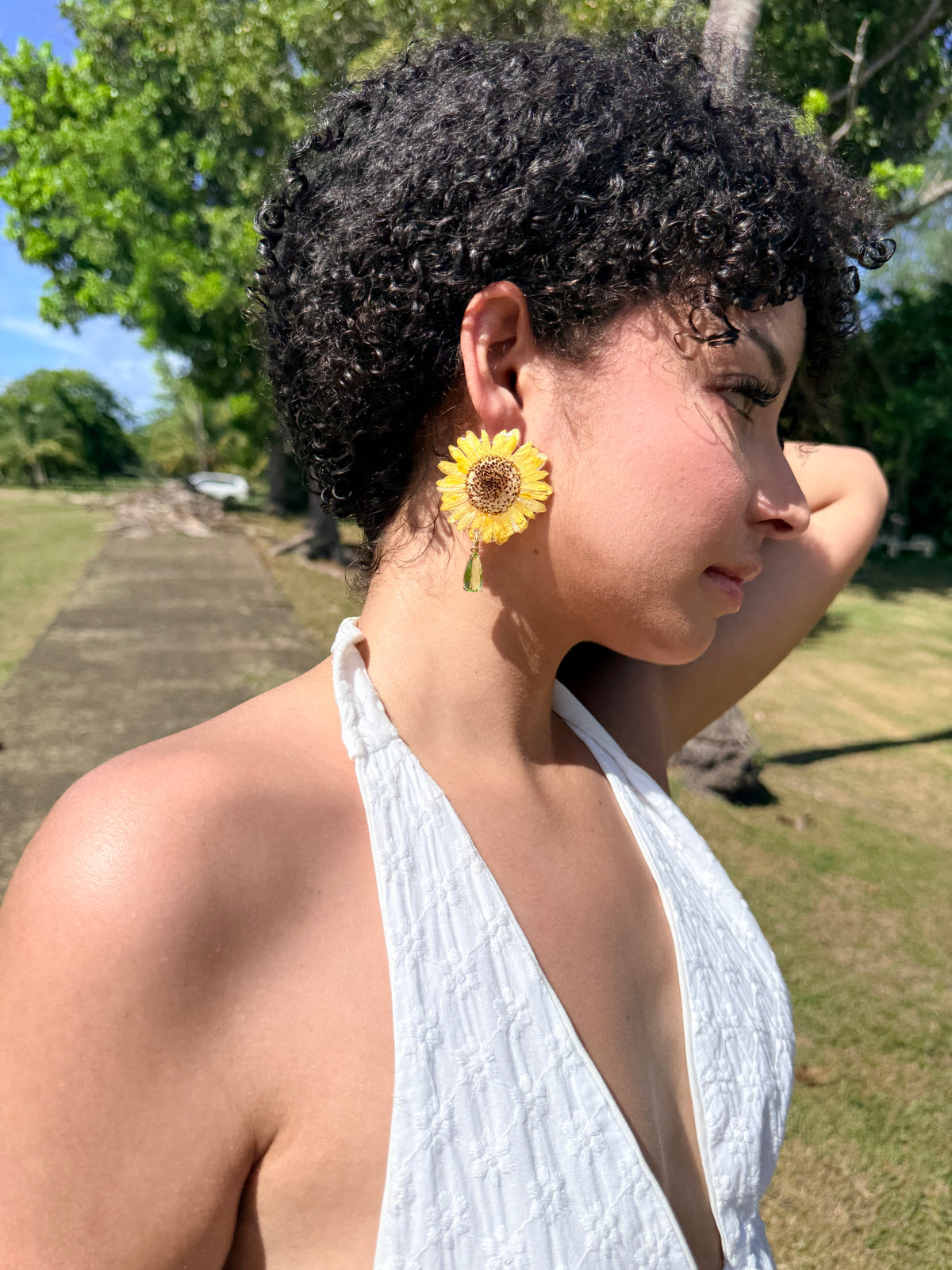Sunflower Drop Earrings