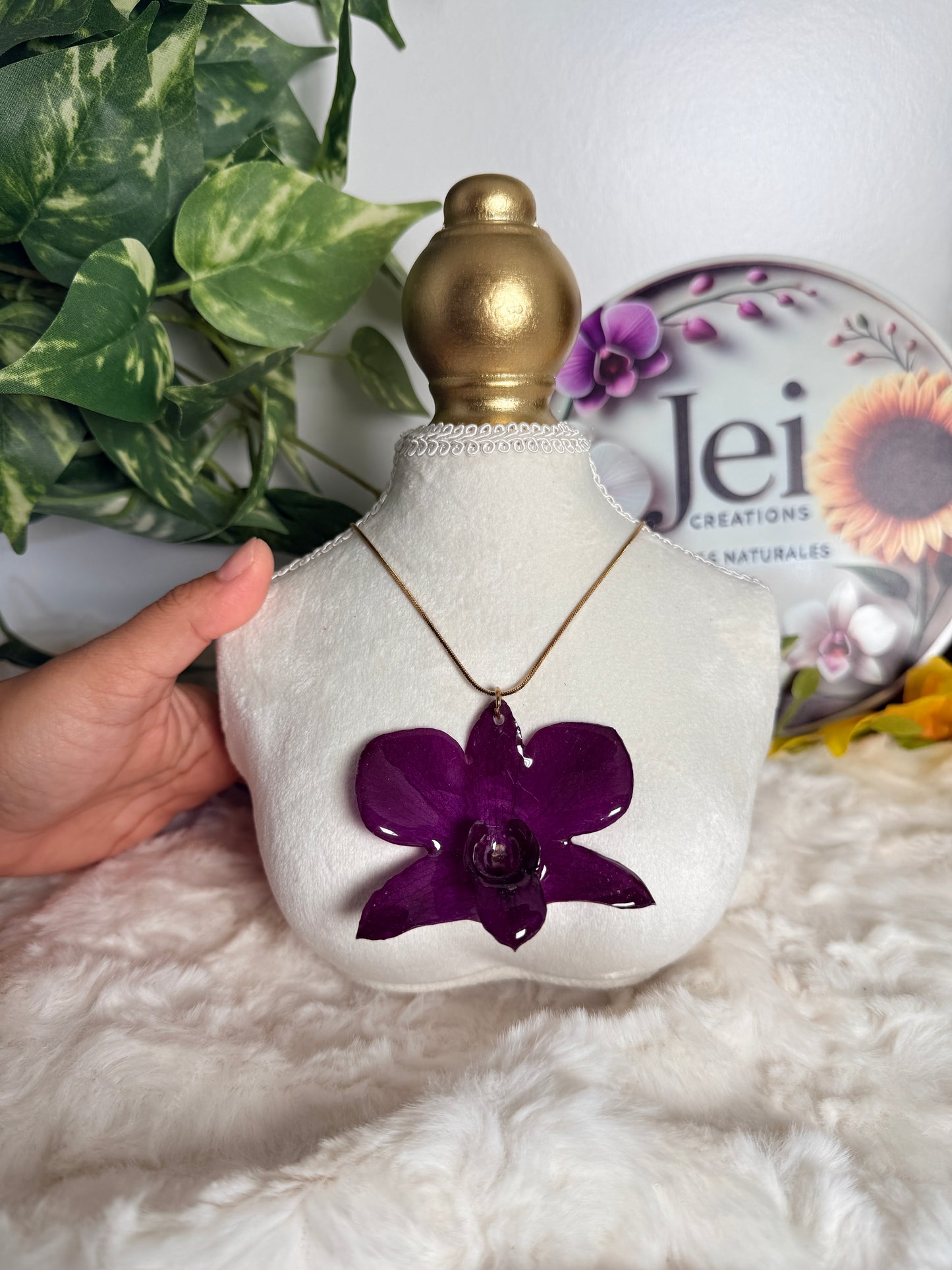 Royal Velvet Dendrobium Necklace