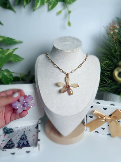 Orchid Duo necklace