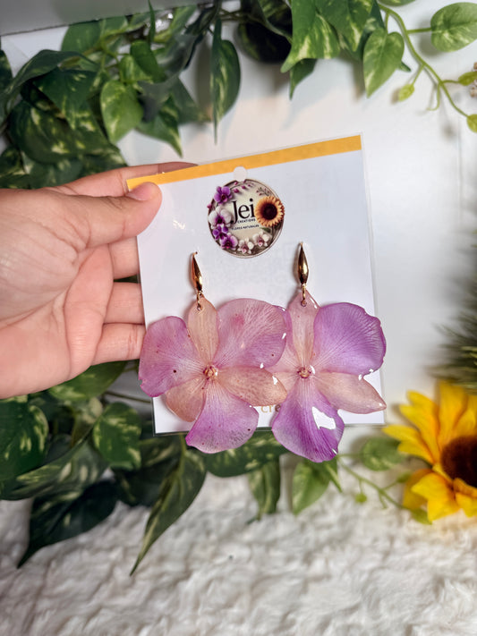 Purple Orchid Statement Earrings