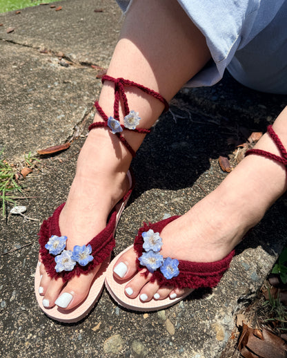 Berry Bloom Sandals (Select your size)