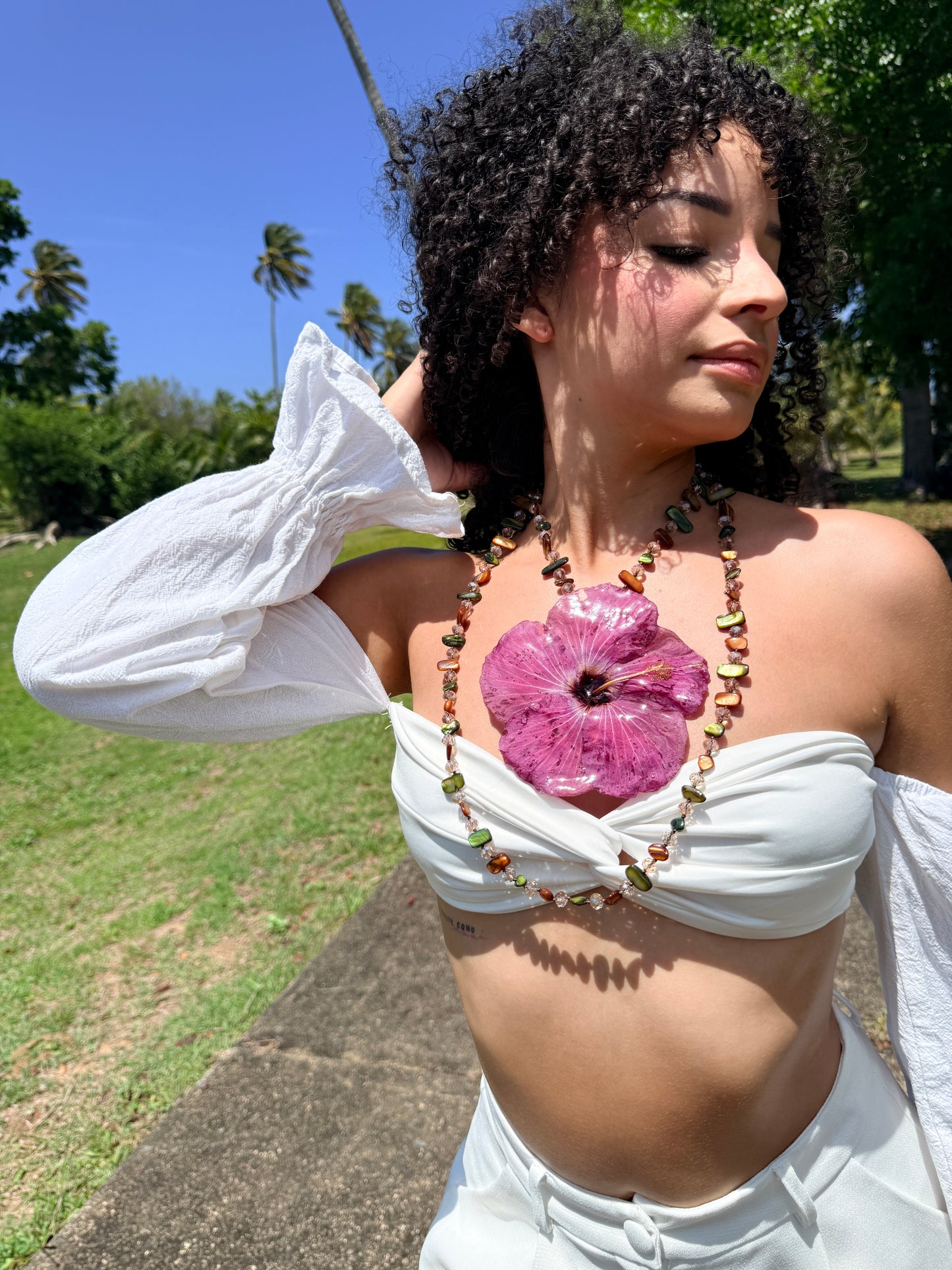 Wild Berry Poppy 2-in-1 Necklace & Hair Clip