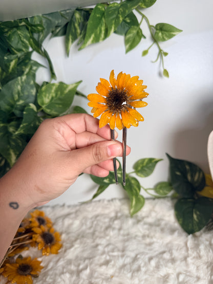 Golden Sun Bloom Hair Pin