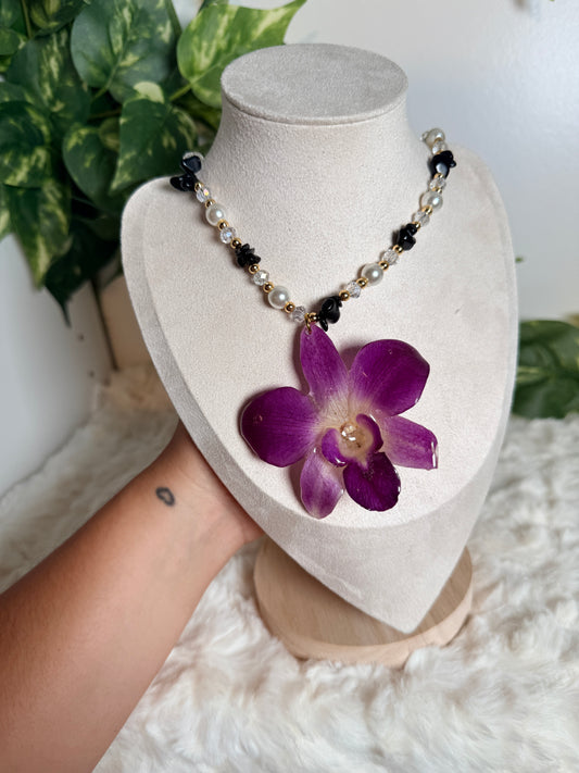 Midnight Orchid Necklace