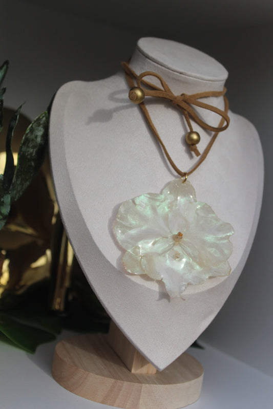 White Phalaenopsis Orchid Choker