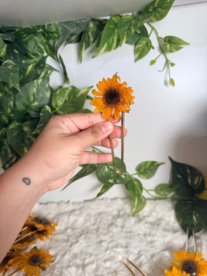 Golden Sun Bloom Hair Pin