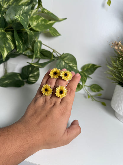 Extra mini Sunflower ring