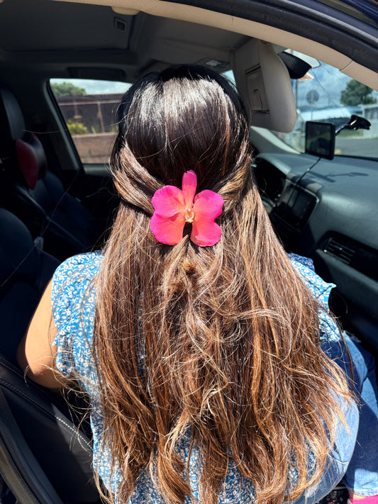 Pinky Orchid Hair clip