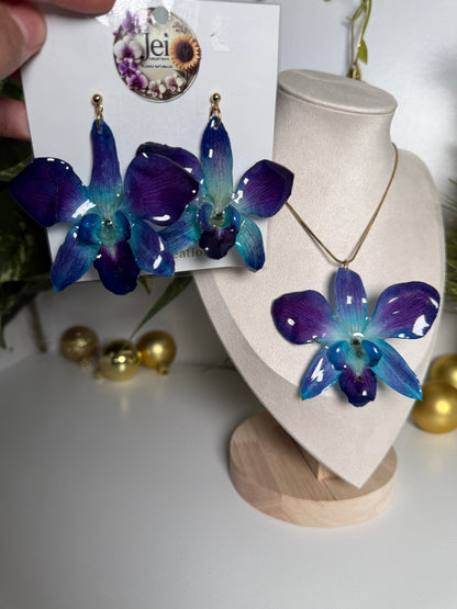 Blue Orchid floral Set
