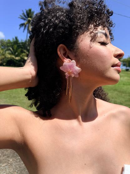 Fancy orchid earrings