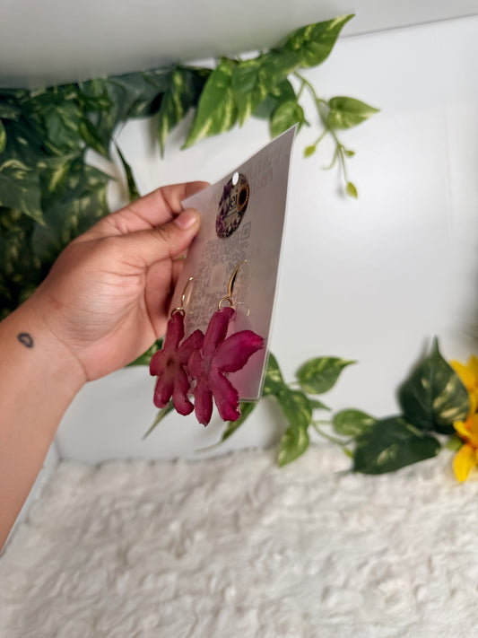 Rosy Bloom Desert Rose Earrings