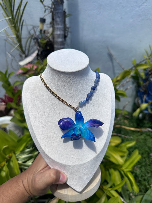 Blue Orchid necklace