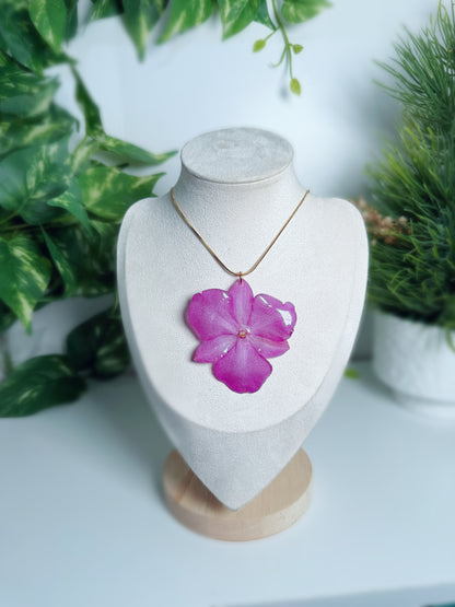 Purple Phalaenopsis Orchid necklace