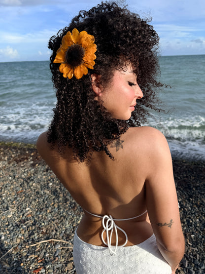 Golden Sunflower 2-in-1 Necklace & Hair Clip