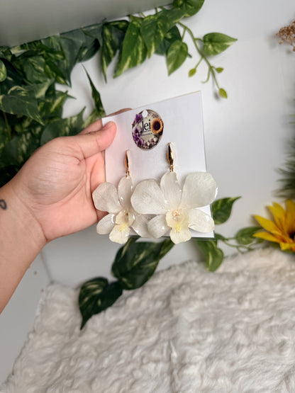 “Ivory Orchid Bloom” Earrings