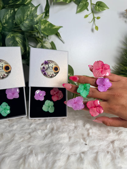 Hydrangea Candy Ring Trio