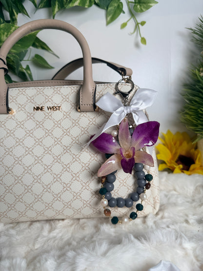 Purple Orchid Bag Charm