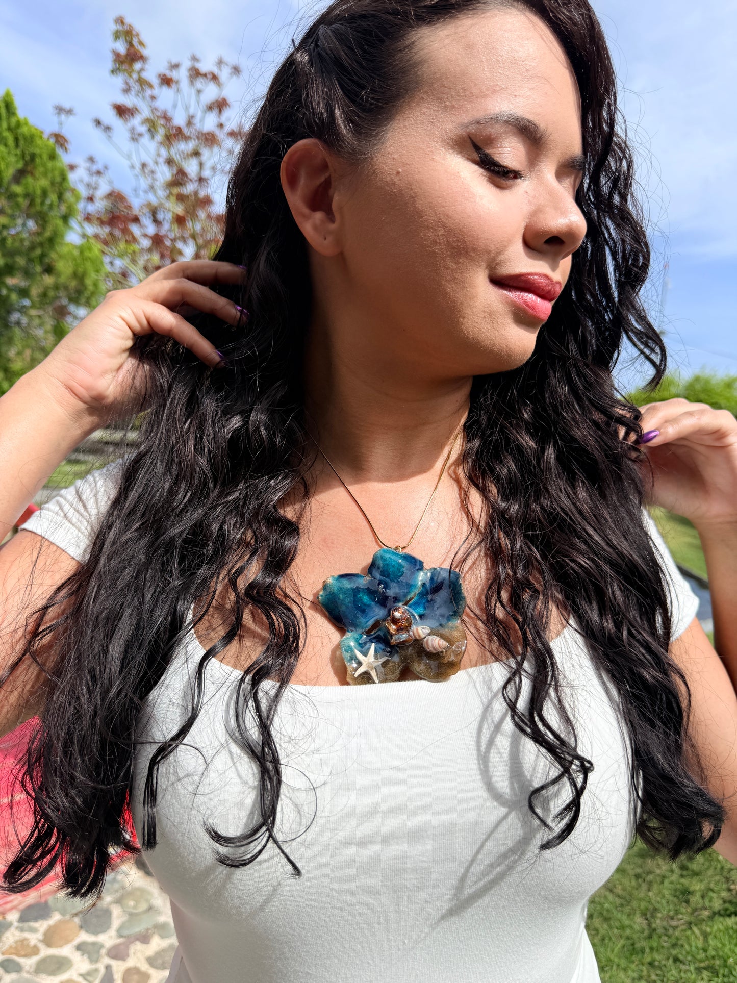 Ocean Orchid | Statement Necklace