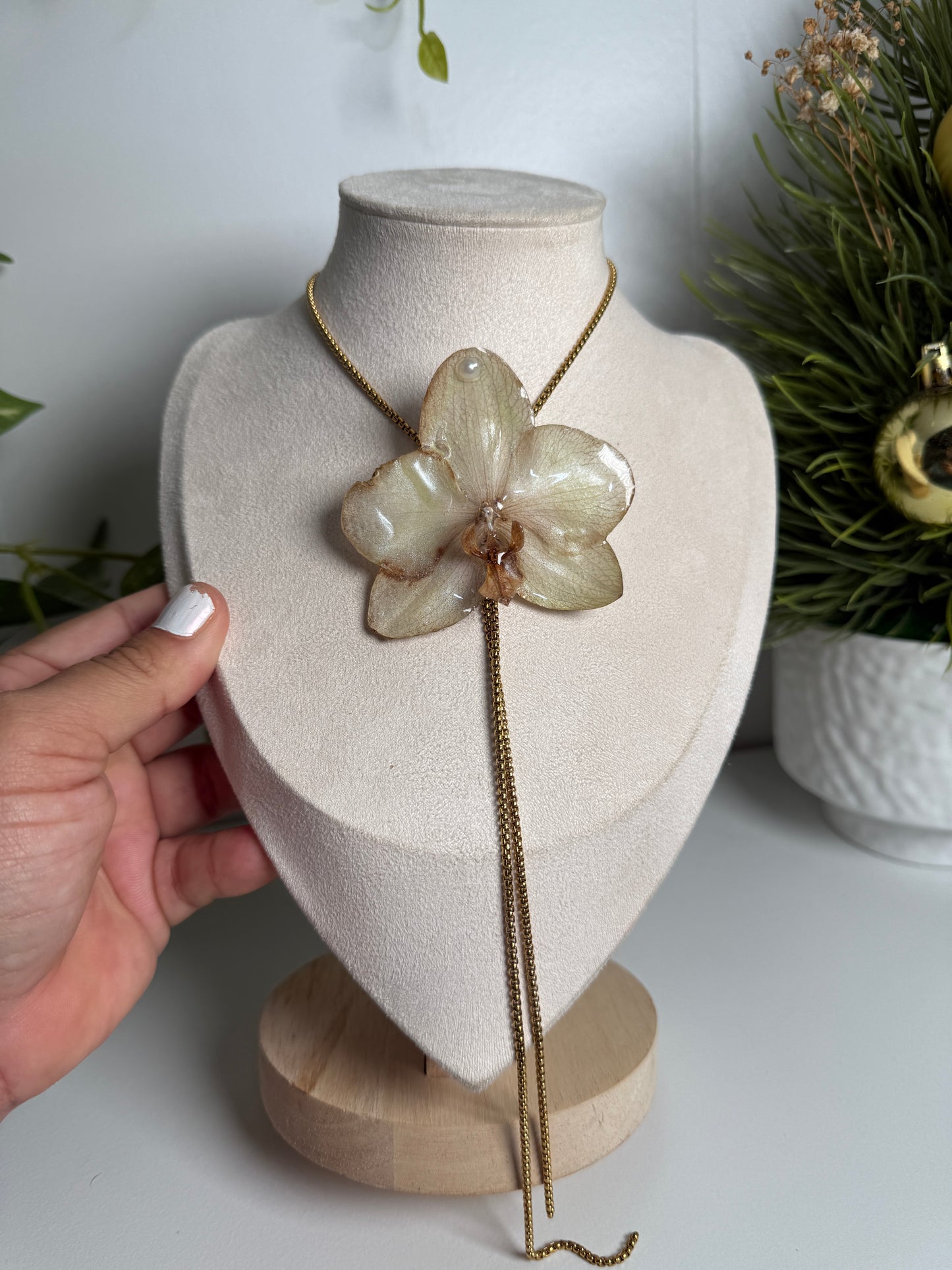 Phalaenopsis Orchid necklace