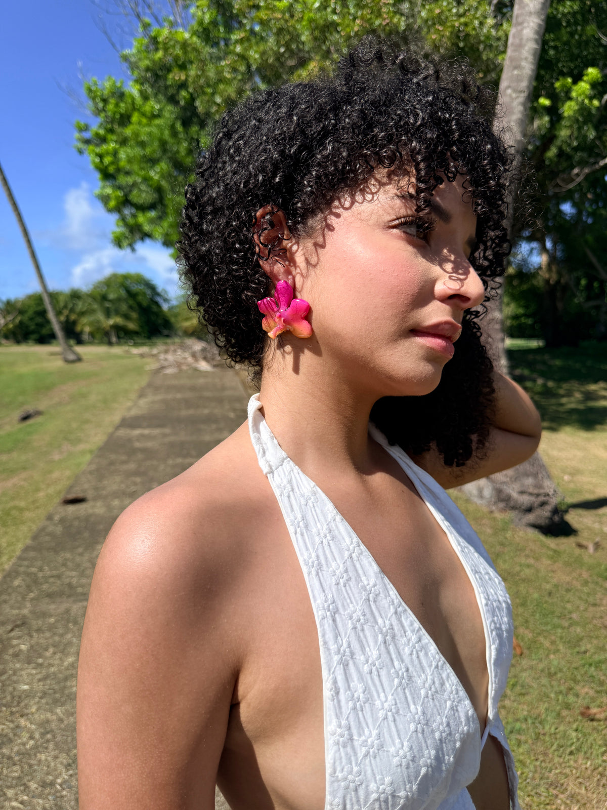 Mini Orchid Stud Earrings