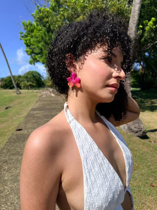 Mini Orchid Stud Earrings