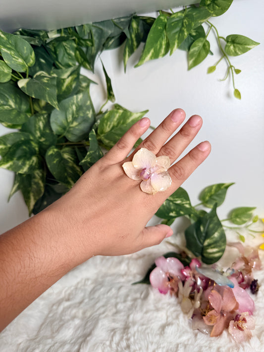 Ivory Orchid Bloom Ring