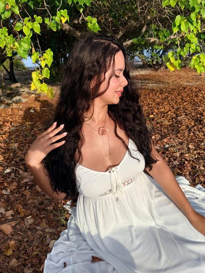 Crimson Petal – Lariat Carnation Necklace