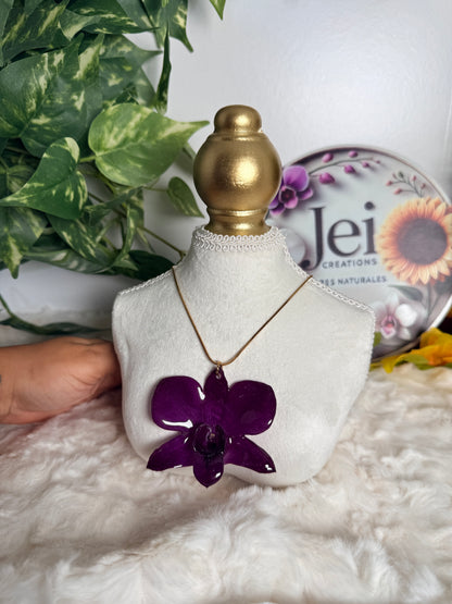 Royal Velvet Dendrobium Necklace