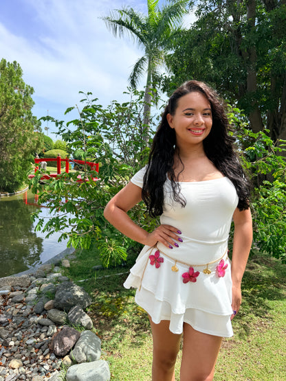Plumeria Bloom Waist & Necklace Chain – Dos en Uno