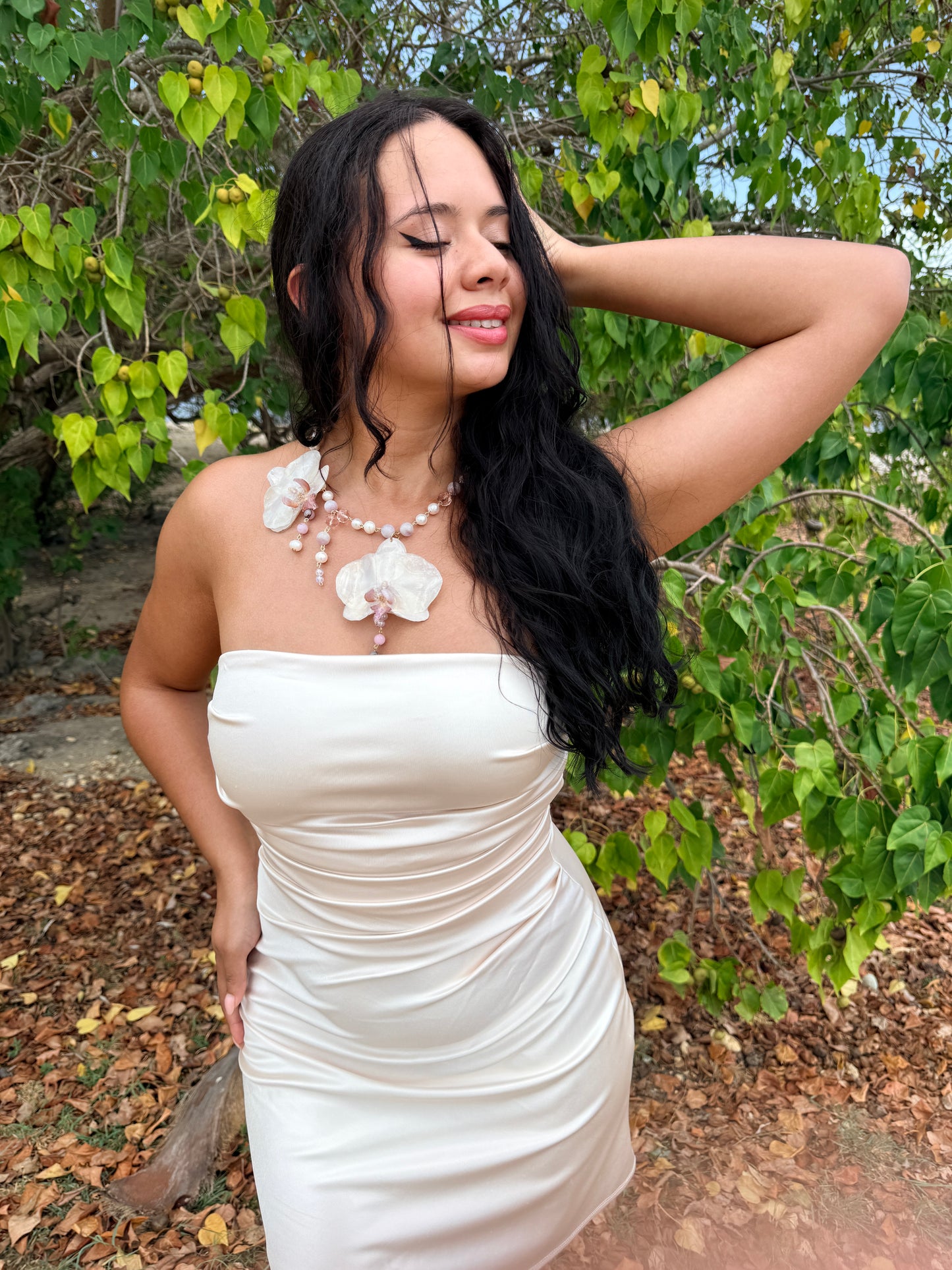 Blush Phalaenopsis Necklace