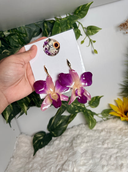 Velvet Orchid Earrings
