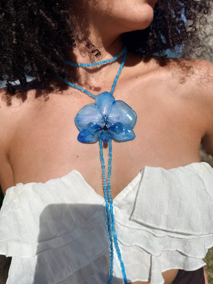 Blue Orchid Adjustable Lariat