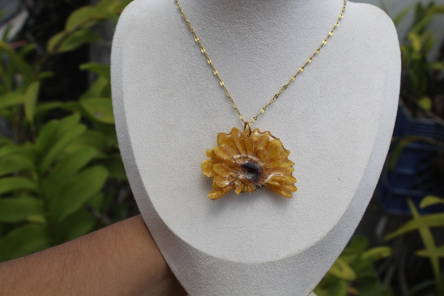 Sunflower necklace