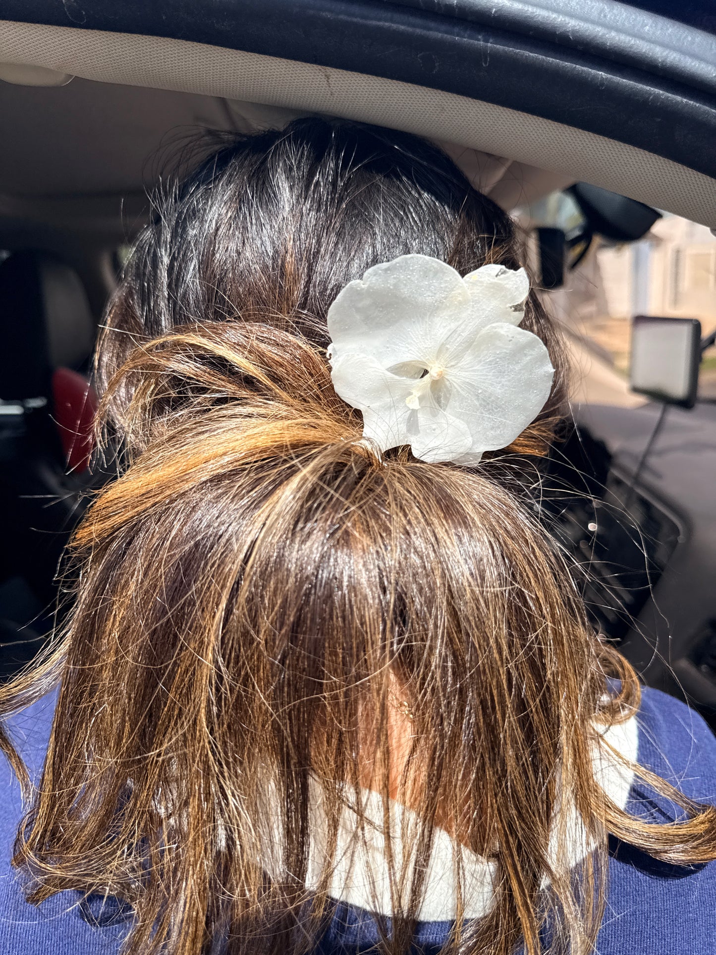 White Phalaenopsis Orchid Hair comb