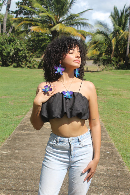 Blue Orchid floral Set