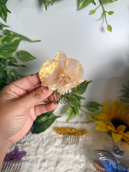 Golden Orchid Glow Hair Comb