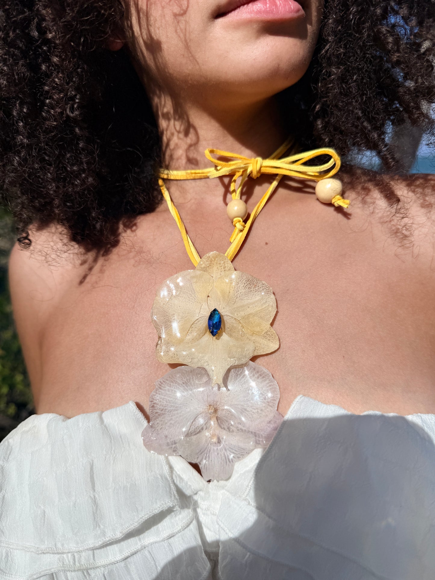 Double Orchid Adjustable Choker