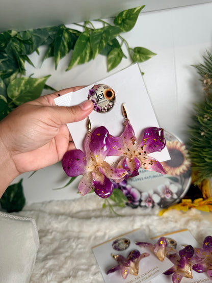 Royal Orchid Cascade Earrings