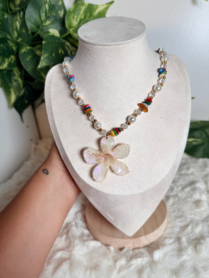 Rainbow Pearl Garden Necklace
