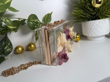 Acrylic Floral Handbag
