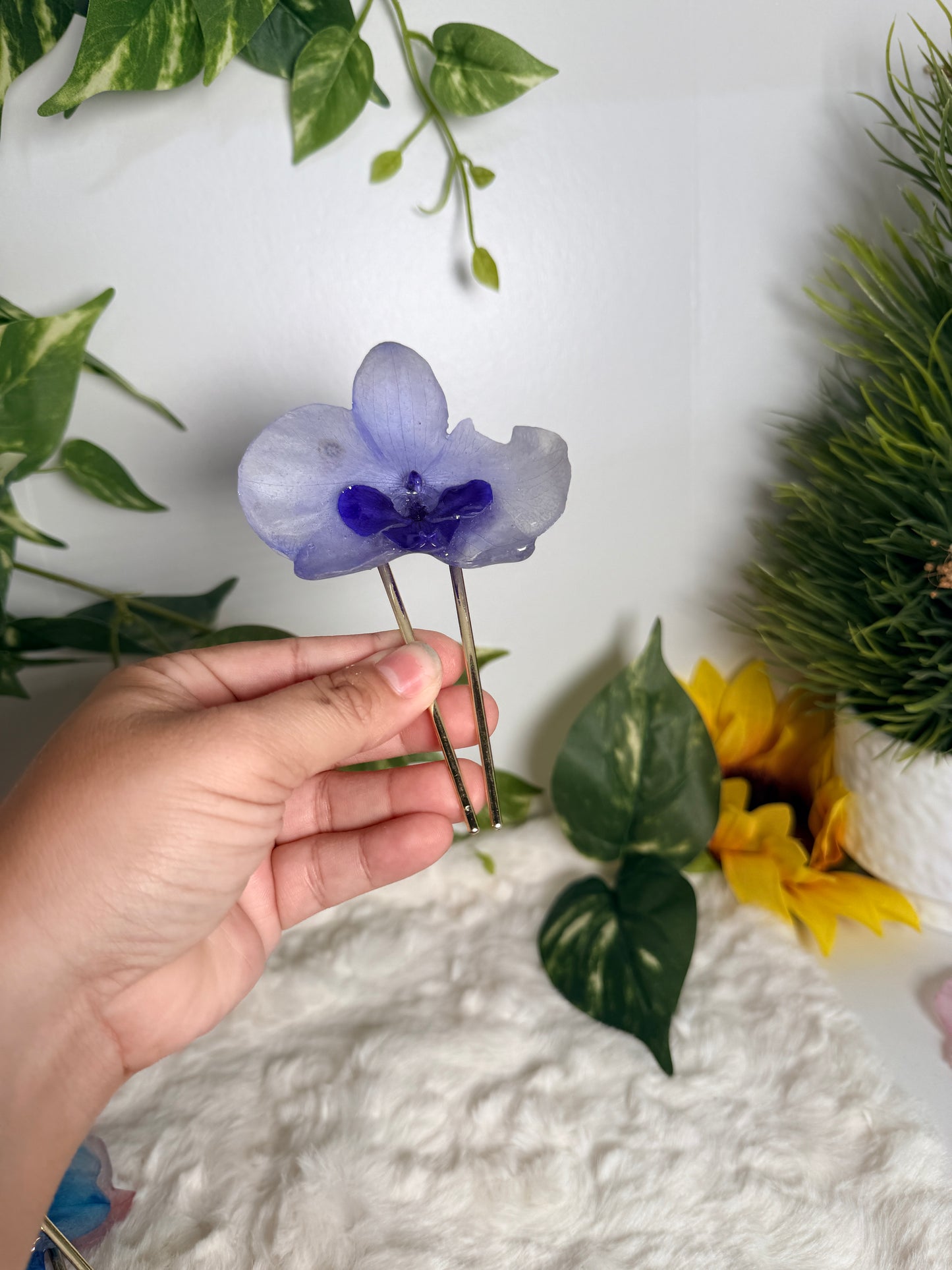 Lavender Mist Orchid Hair Fork