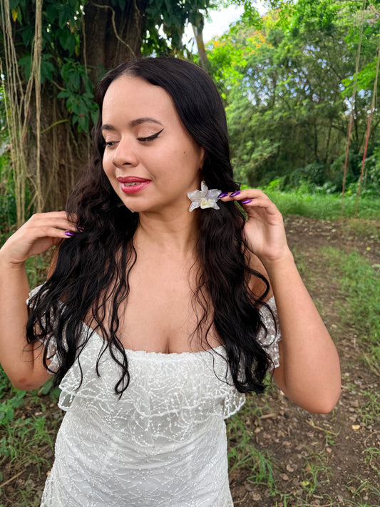 Moonlit Orchid Earrings